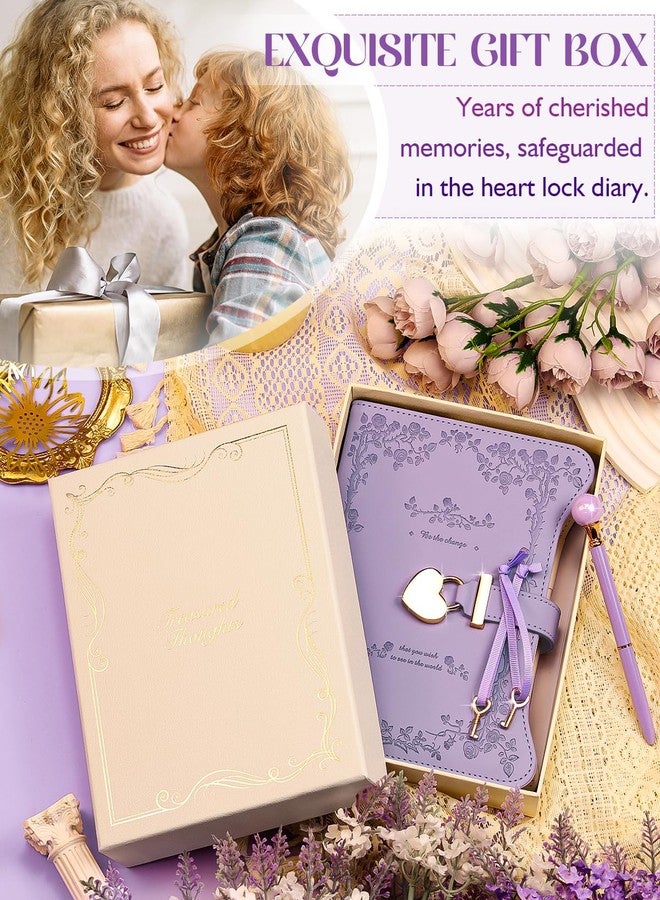 hi!SCI hi! SCI Diary with Lock and Keys for Girls & Women, 360 Pages Journal with Lock for Girls Gift Ideas, Girls Locking Diary with Pen, Cute Journals Set for Teen Girls Ages 8-12, Ideal Gifts for 8 9 10 11 12 13 14 Year Old Girl (Lavender Purple) - Image 2